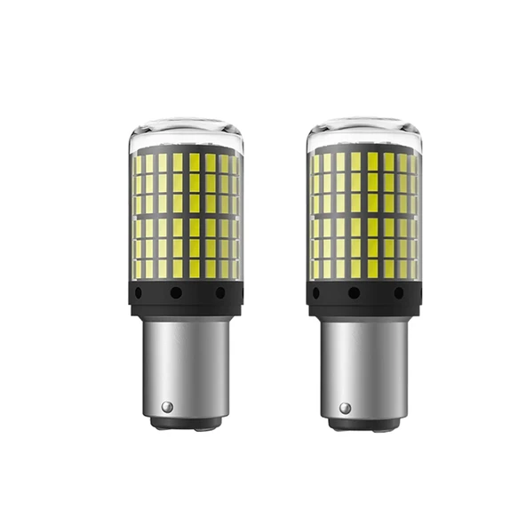Dekoratif led ampul çift duy beyaz 144led  1157  bay15d 21w / LAAM973-1 - 1