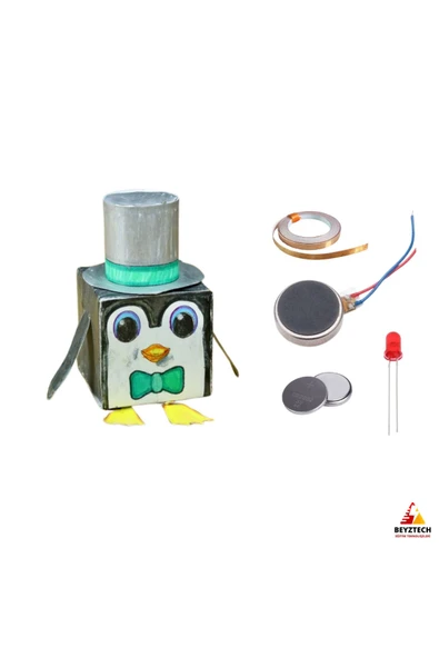 Fapatech Origami Küp Penguen Kağıt Devre Kendin Yap Seti –STEM Eğitici-E- Pdf içerikli - Resim 3