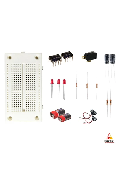 Fapatech 555 IC Trafik Işıkları Devresi  Temel Elektronik Devre Eğitim Seti / E-Pdf İçerikli ürün görseli