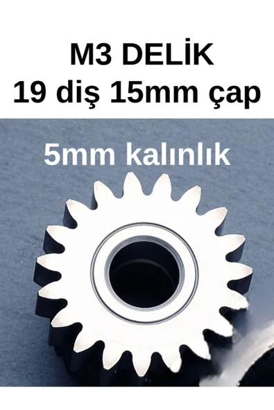 Fapatech M3 19 Diş 15mm Çap Avare Metal Dişli Kasnak - Resim 2