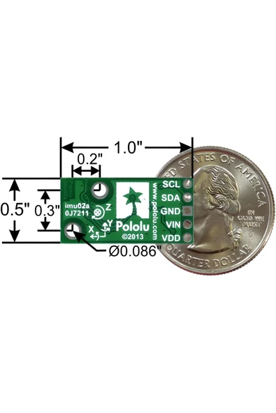 Fapatech Altımu-10 Gyro, Ivmeölçer, Pusula Ve Altimetre (l3gd20, Lsm303dlhc Ve Lps331ap Taşıyıcı) - Resim 4