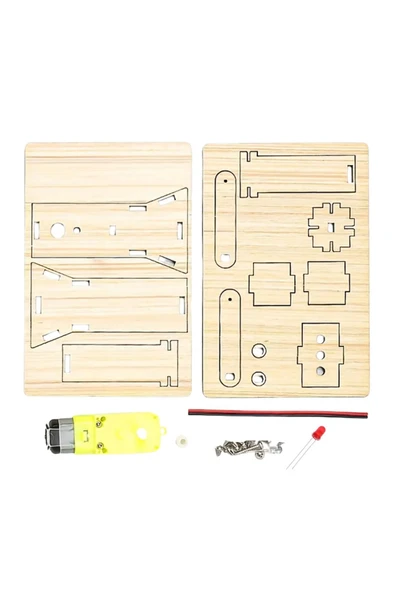 Fapatech El Feneri Elektrik Üretimi Stem Ahşap Kiti - Fen ve Enerji Seti - Resim 4