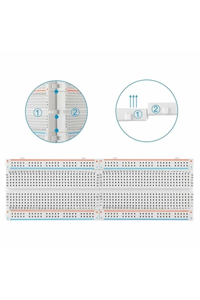 Fapatech Orta Boy  Breadboard - 400 Delikli - Resim 2
