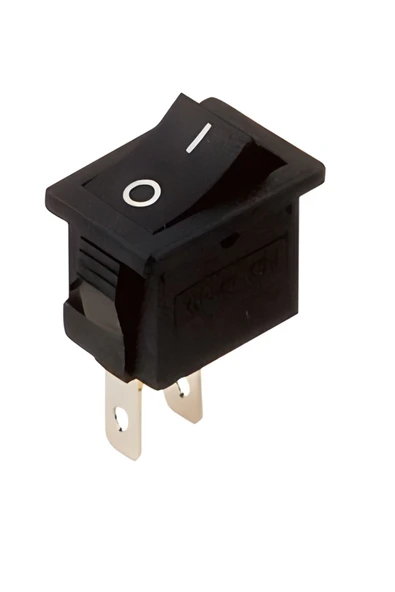 Fapatech KCD11 Mini 2 pinli On-Off Anahtar 3A 250V AC - Siyah - Resim 3