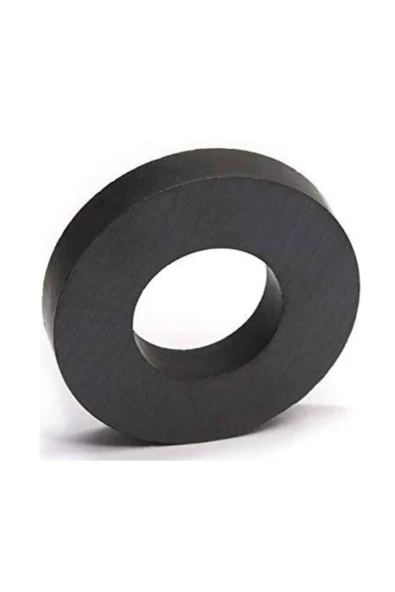 Fapatech Halka Mıknatıs Siyah Ortası Delik Simit Mıknatıs - 5 Adet ürün görseli