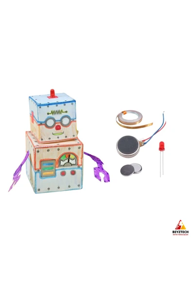 Fapatech Origami Küp Robot Kağıt Devre Kendin Yap Kit–STEM Eğitici-E- Pdf içerikli - Resim 3