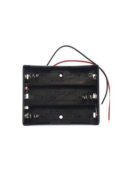 Fapatech 3lü 18650 Üçlü Lityum Iyon  3 Kanal Kablolu  Pil Yuvası ürün görseli
