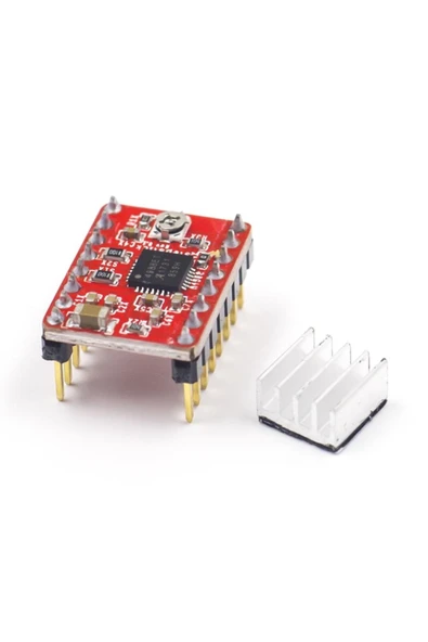 Fapatech A4988 Step Motor Sürücü Kartı (KIRMIZI) - Resim 2