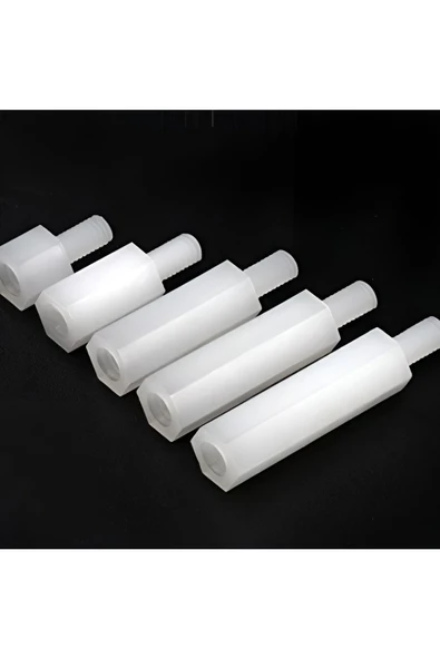 Fapatech Dişi-erkek Standoff M3 Beyaz Plastik Aralayıcı 5mm - Resim 2