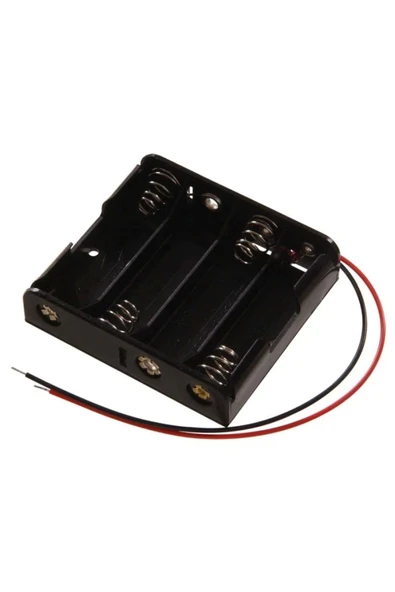 Fapatech 4lü Aa Pil Yuvası - Pil Yatağı, Dörtlü , Aa Pil Kutusu - Resim 2