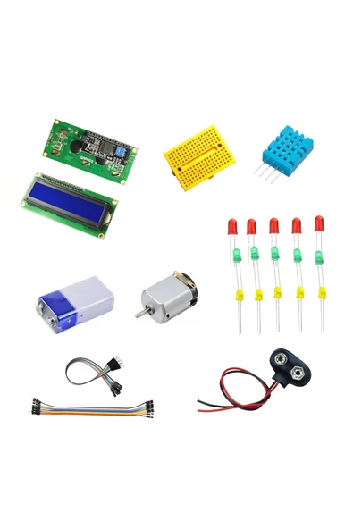 Fapatech Arduino 16x2 LCD Ekran - I2C Lehimli Mavi Display ,Dht11  - Ek  Set ürün görseli