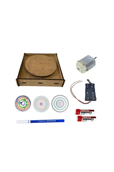Fapatech Spin Art Sanat Çarkı Renk Ayrışımı Beyaz Işık Fen Bilimleri Deneyi - Resim Ressam Robot Stem Seti