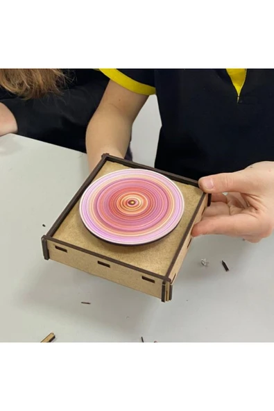Fapatech Spin Art Sanat Çarkı Renk Ayrışımı Beyaz Işık Fen Bilimleri Deneyi - Resim Ressam Robot Stem Seti - 2