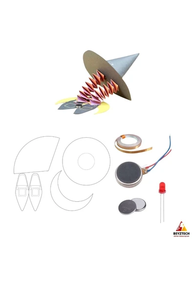 Fapatech Origami Eğlenceli Şapka Kağıt Devre Kendin Yap Seti –STEM Eğitici-E- Pdf içerikli - 2