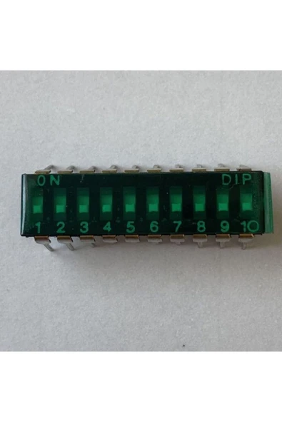 Fapatech 10 -Pin Dip Switch Anahtar Açık Kapalı Seçim Adres Ayar On Off - Resim 2