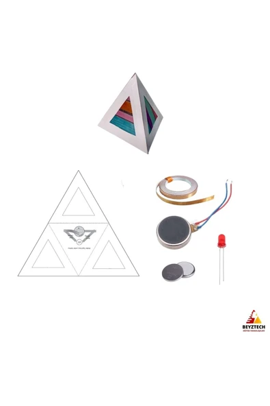 Fapatech Origami Piramit Kağıt Devre Kendin Yap Seti –STEM Eğitici-E- Pdf içerikli - Resim 2