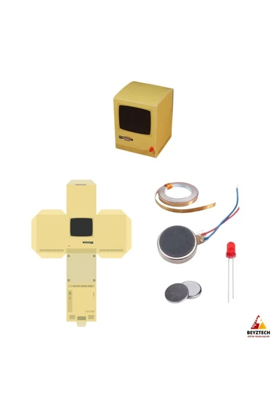 Fapatech Origami Nostaljik Bilgisayar Kağıt Devre Kendin Yap Seti –STEM Eğitici-E- Pdf içerikli - Resim 2