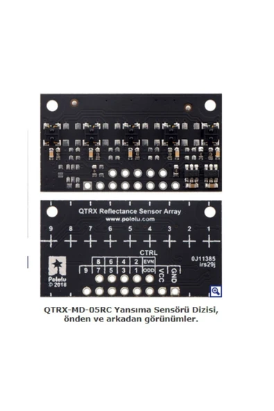 Fapatech QTRX-MD-05RC Reflectance Sensor Array: 5-Channel, 8mm Pitch, RC Output, Low Current Pololu - Resim 4
