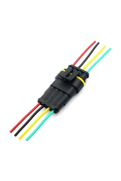 Fapatech Wired 4-Pin Waterproof Connector Kit -Kablolu 4-Pin Su Geçirmez Konnektör Kiti - Resim 2