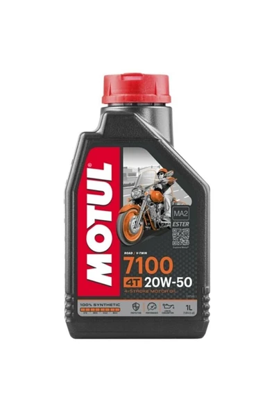 7100 20w50 1 Litre Tam Sentetik Motosiklet Yağı