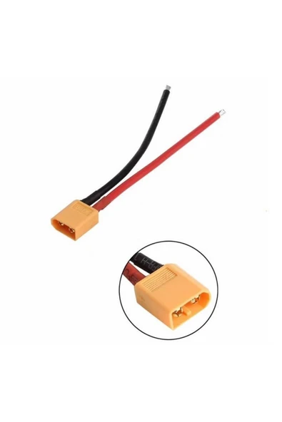 Fapatech Xt60 Erkek Lipo pil Şarj Kablosu 18 cm 12awg 600W ürün görseli