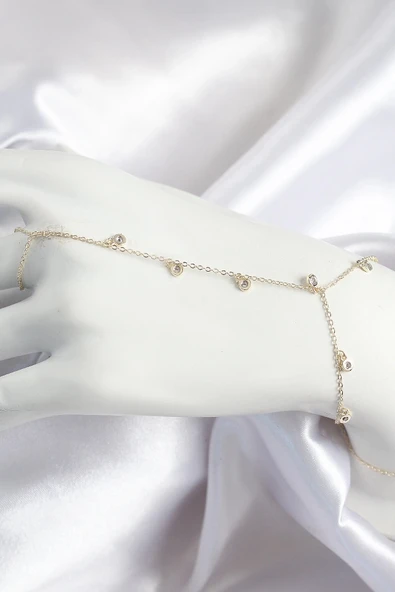 CEYLAN ADAM Pirinç Zirkon Taşlı Sallantılı Model Gold Renk Kadın Şahmeran ürün görseli