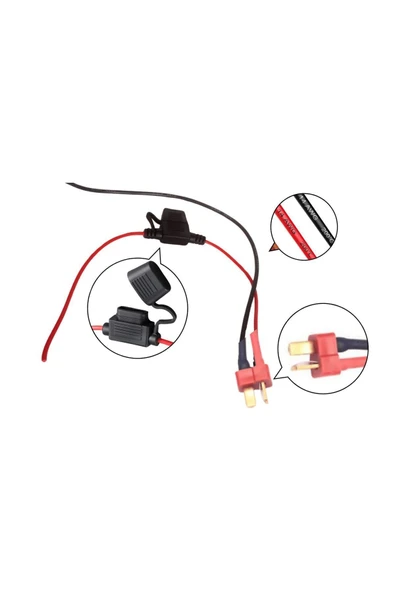 Fapatech 14 AWG T-Plug Erkek Konnektörlü Su Geçirmez Bıçak Tipi Sigorta Yuvası - Resim 3