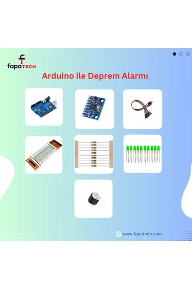 Fapatech Arduino ile Deprem Alarmı Sensörlü Proje Seti/ E-Pdf İçerikli - Resim 3
