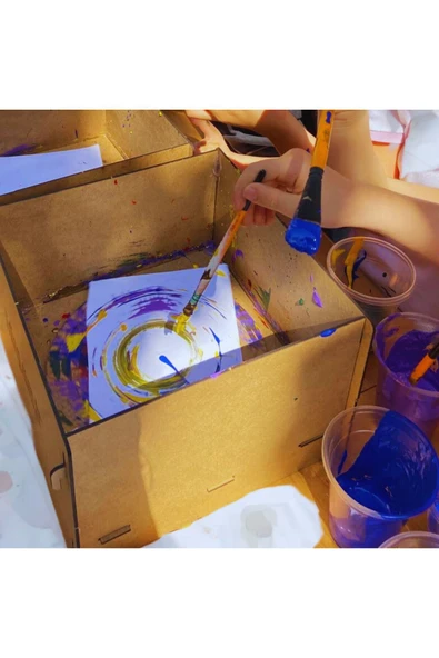 Fapatech Spin Art & Sanat Ressam Resim Sulu ,Akrilik Boya Resim Sanatı Bilim Şenliği Etkinlik Robotu Stem Set - 3