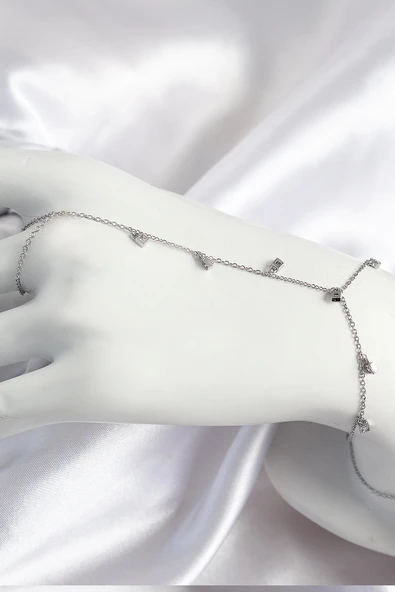 CEYLAN ADAM Pirinç Zirkon Taşlı Sallantılı Model Gümüş Renk Kadın Şahmeran ürün görseli