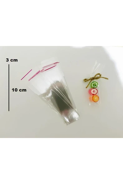 ŞEKERCİYAŞAR İnce Kısa Parmak Lolly Şeker Poşeti 50 Adet
