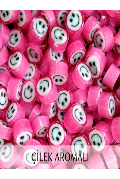 ŞEKERCİYAŞAR Pembe Gülenyüz Desenli Akide Şekeri 100 gr ürün görseli