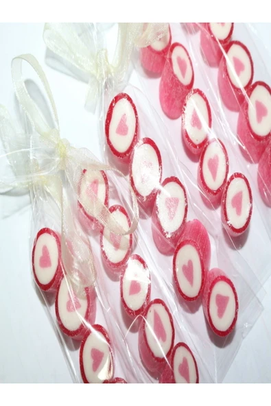 ŞEKERCİYAŞAR Pembe Kalp Parmak Lolly 100 Adet - 2