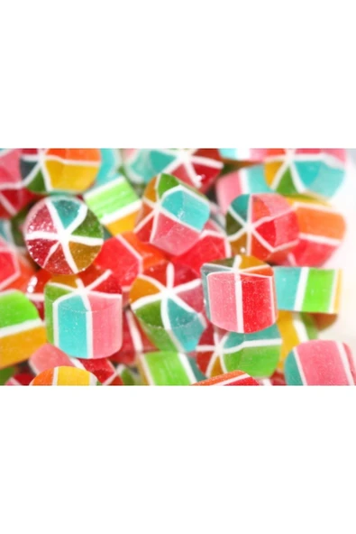ŞEKERCİYAŞAR Gökkuşağı Dilim Akide Lolly Akide Şeker 100 Gr - 1