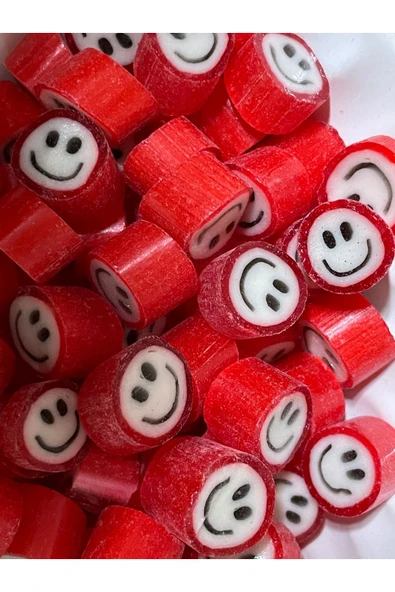 ŞEKERCİYAŞAR Kırmızı Gülenyüz Desenli Lolly Akide Şeker 100 Gr - 1