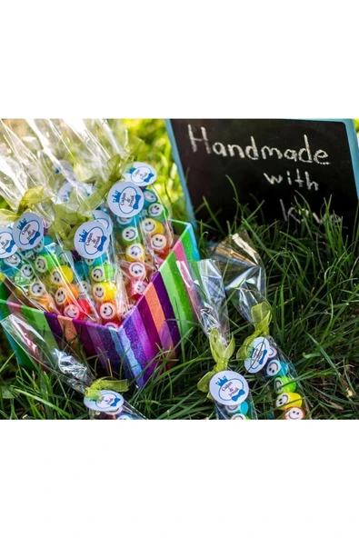 ŞEKERCİYAŞAR Çok Renkli Gülenyüz Parmak Şeker 12 Adet - 4