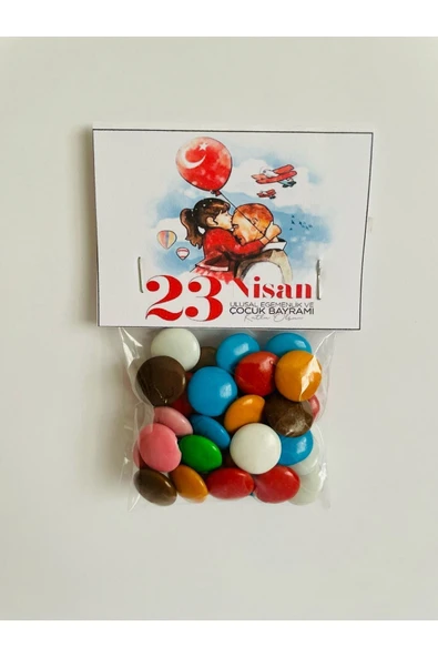 ŞEKERCİYAŞAR 23 Nisan Okul Tatil Çocuk Hediye Çikolata 50 Adet