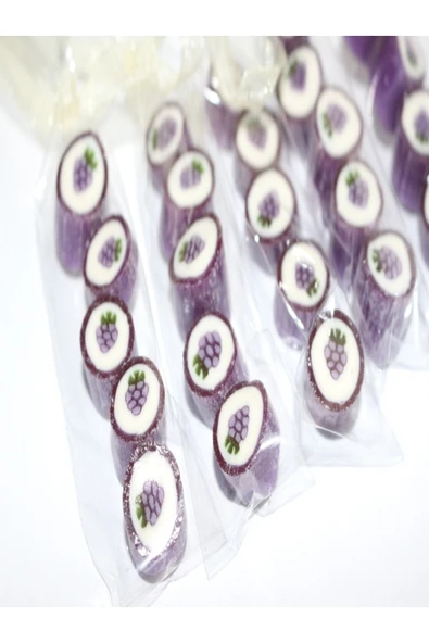 ŞEKERCİYAŞAR Böğürtlen Desenli Parmak Lolly 24 Adet - Resim 2