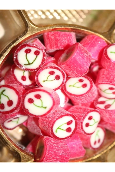 ŞEKERCİYAŞAR Vişne Desenli Lolly Şeker 500 gr