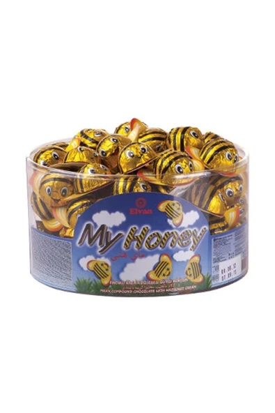 Elvan Arı Maya Fındık Krema Dolgulu Sütlü Kokolin Çikolata 100 Adet