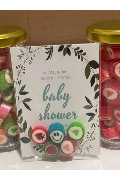 ŞEKERCİYAŞAR Baby Shower - Mevlit - Sünnet - Doğum Günü Portakal Desenli Özel Bebek Şekeri 10 Adet - 3