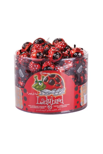 Elvan Partidolu Uğur Böceği Fındık Krema Dolgulu Sütlü Kokolin Çikolata 100 Adet ürün görseli