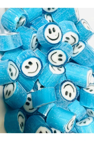 ŞEKERCİYAŞAR Mavi Gülenyüz Desenli Lolly Akide Şeker 100 Gr - 1