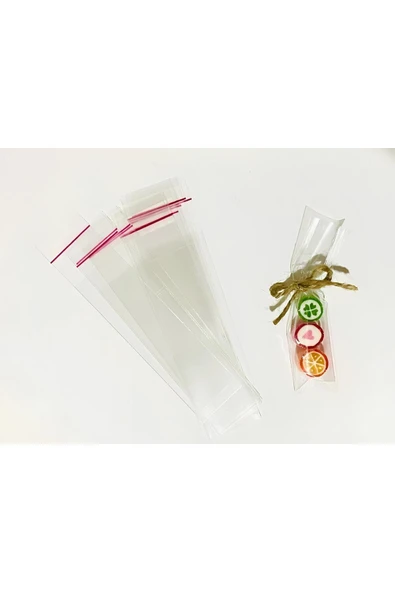 ŞEKERCİYAŞAR İnce Kısa Parmak Lolly Şeker Poşeti 100 Adet - 2