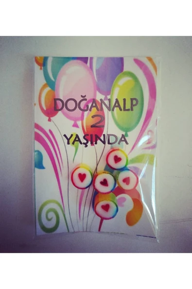 ŞEKERCİYAŞAR Baby Shower - Mevlit - Sünnet - Doğum Günü Gökkuşağı Kalp Bebek Şekeri 25 Adet - 2