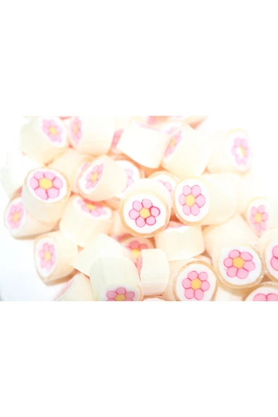 ŞEKERCİYAŞAR Pembe Çiçek Desenli Lolly Akide Şeker 250 Gr.