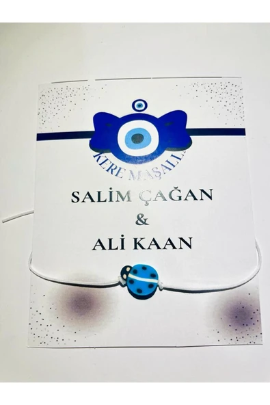 ŞEKERCİYAŞAR Mavi Temalı Sünnet-Mevlit-Doğum Günü Hediye Bileklik 10 Adet - 1