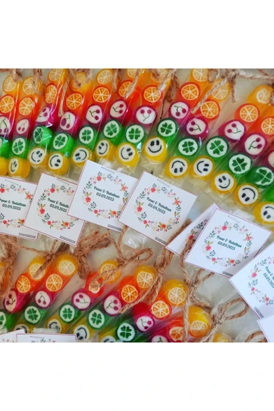 ŞEKERCİYAŞAR Çok Renkli Doğum Günü, Düğün, Nişan Şekeri 10 Adet ürün görseli