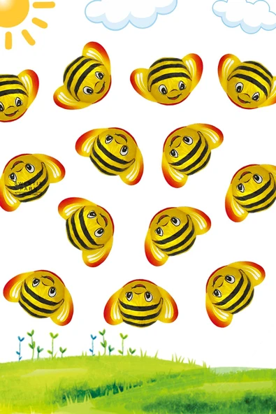 Elvan My Honey 12 Adet Arı Maya Bal Arısı Arı Maya Minis Arı Pinyata Çikolata 100 Gram