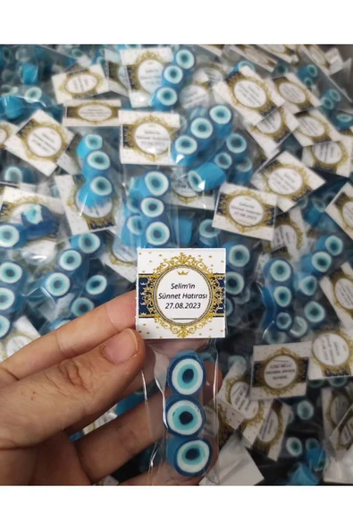 ŞEKERCİYAŞAR Nazar Mevlit- Sünnet- Doğum Günü, Düğün, Nişan Şekeri 50 Adet ürün görseli